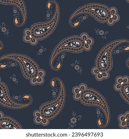 paisley seamless pattern on background