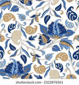 paisley seamless pattern on white background