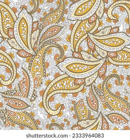 paisley seamless pattern on white background