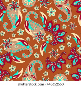Paisley. Seamless pattern Oriental decorative ornament