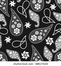Paisley seamless pattern. Oriental decorative ornament