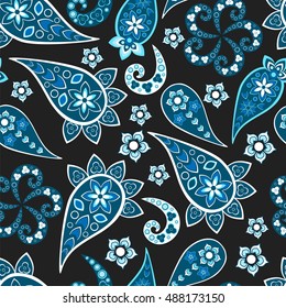 Paisley seamless pattern. Oriental decorative ornament