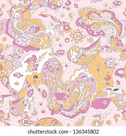 Paisley seamless pattern ornate design