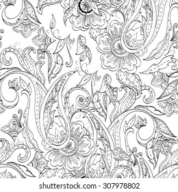 Paisley seamless pattern, for textile, wrapping, design