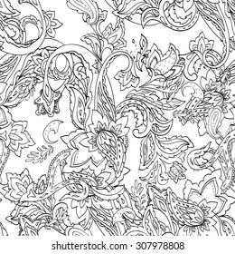 Paisley seamless pattern, for textile, wrapping, design