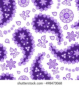 Paisley seamless pattern. Traditional Oriental pattern.