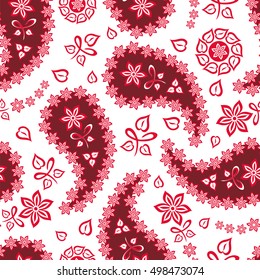 Paisley seamless pattern. Traditional Oriental pattern.