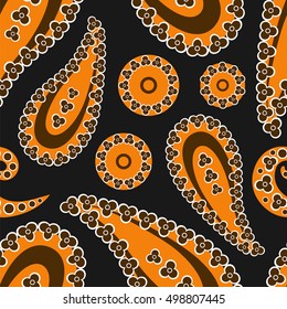 Paisley seamless pattern. Traditional Oriental pattern.