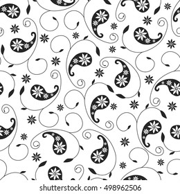 Paisley seamless pattern. Traditional Oriental pattern.