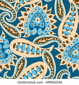Paisley seamless pattern. Traditional Oriental pattern.