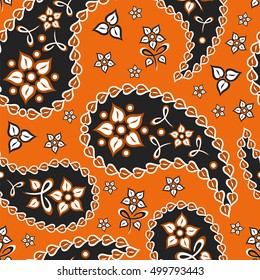 Paisley seamless pattern. Traditional Oriental pattern.