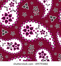 Paisley seamless pattern. Traditional Oriental pattern.