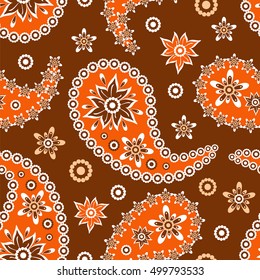 Paisley seamless pattern. Traditional Oriental pattern.