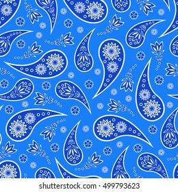 Paisley seamless pattern. Traditional Oriental pattern.