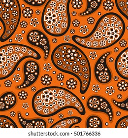 Paisley seamless pattern. Traditional Oriental pattern.