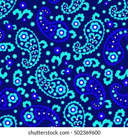 Paisley seamless pattern. Traditional Oriental pattern.