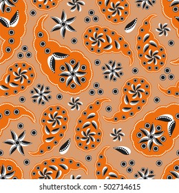 Paisley seamless pattern. Traditional Oriental pattern.