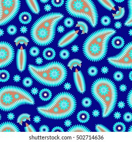 Paisley seamless pattern. Traditional Oriental pattern.