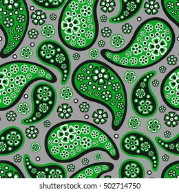 Paisley seamless pattern. Traditional Oriental pattern.