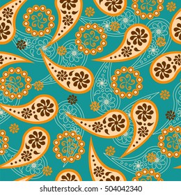 Paisley seamless pattern. Traditional Oriental pattern.