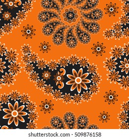 Paisley seamless  pattern. Traditional Oriental ornament
