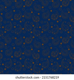 Paisley seamless pattern. Turkish cucumber.