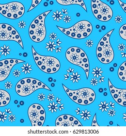 Paisley seamless pattern, vector illustration�