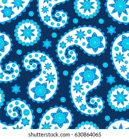 Paisley seamless pattern, vector illustration�