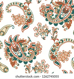 Paisley seamless pattern. Vector ethnic ornament