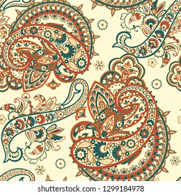 Paisley seamless pattern. Vector ethnic ornament