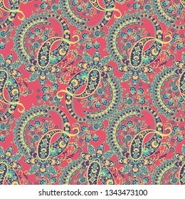 Paisley seamless pattern. Vector ethnic ornament