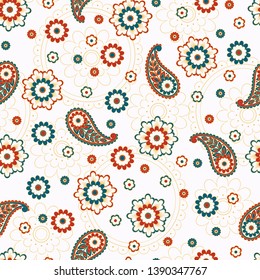 Paisley seamless pattern. Vector ethnic ornament
