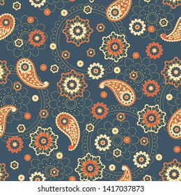 Paisley seamless pattern. Vector ethnic ornament