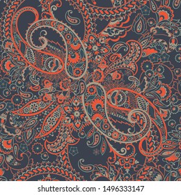 Paisley seamless pattern. Vector ethnic ornament