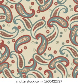 Paisley seamless pattern. Vector ethnic ornament