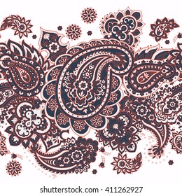 Paisley seamless pattern. Vector ethnic ornament