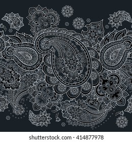 Paisley seamless pattern. Vector ethnic ornament