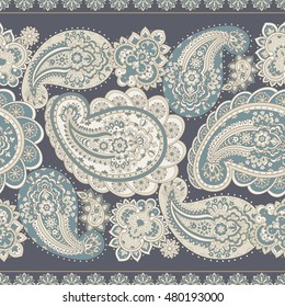 Paisley seamless pattern. Vector ethnic ornament