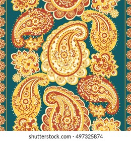 Paisley seamless pattern. Vector ethnic ornament
