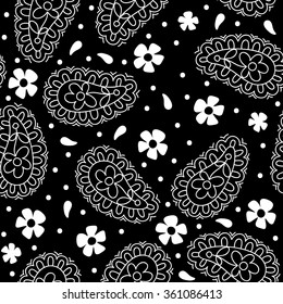 Paisley seamless pattern. Vector floral wallpaper, background