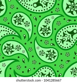 Paisley seamless pattern, vector illustration
