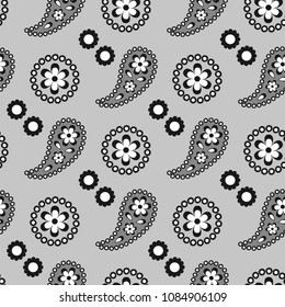 Paisley seamless pattern, vector illustration