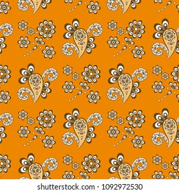 Paisley seamless pattern, vector illustration