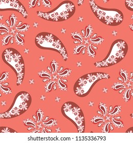 Paisley seamless pattern, vector illustration