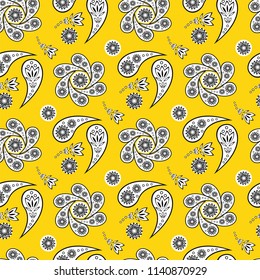 Paisley seamless pattern, vector illustration