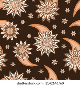 Paisley seamless pattern, vector illustration
