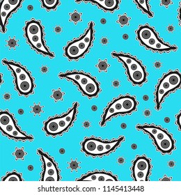 Paisley seamless pattern, vector illustration