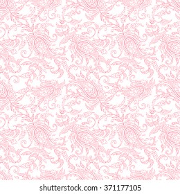 Paisley seamless pattern. Vector illustration in asian textile style
