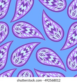 Paisley seamless pattern. Vector illustration.