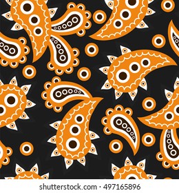 Paisley seamless pattern. Vector illustration